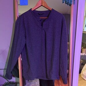Banana Republic Dark Gray Henley Turtleneck Sweater